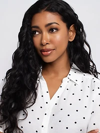 Blouse ample à manches courtes avec boutons