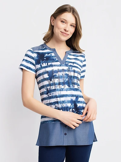 Tunique ample à manches courtes