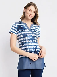 Tunique ample à manches courtes