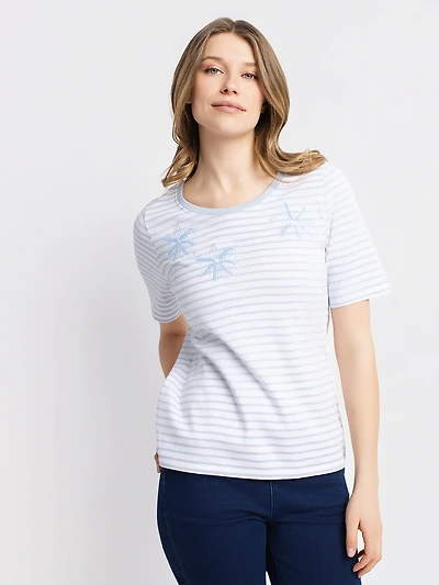 T-shirt semi-ajusté à manches courtes