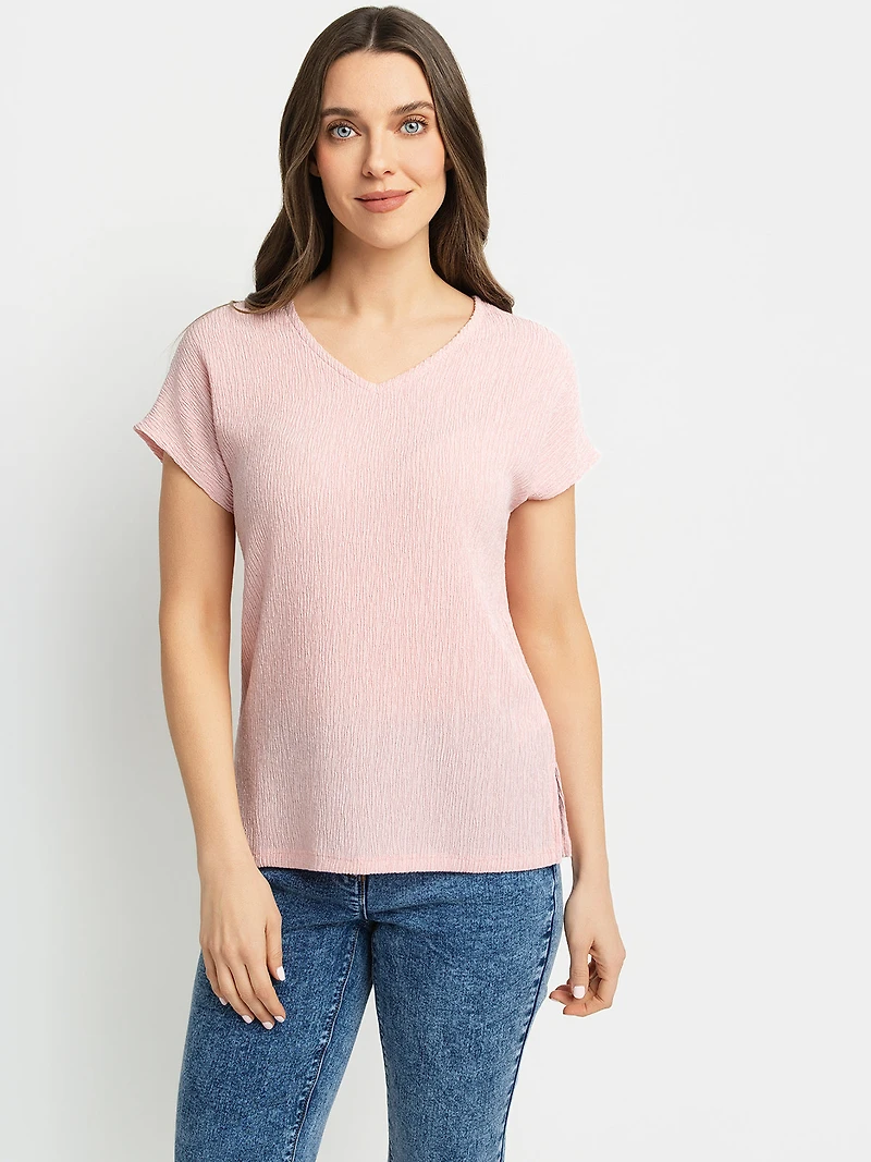 T-shirt semi-ajusté à manches courtes