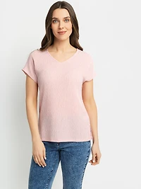 T-shirt semi-ajusté à manches courtes