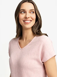 T-shirt semi-ajusté à manches courtes