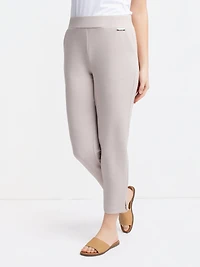 Pantalon habillé étroit semi-ajusté à enfiler - Petite