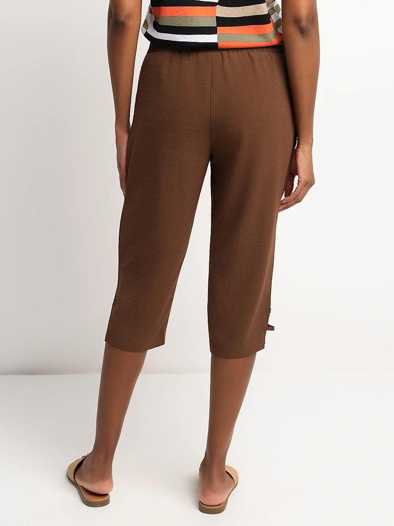 Capri droit décontracté à enfiler