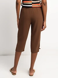Capri droit décontracté à enfiler