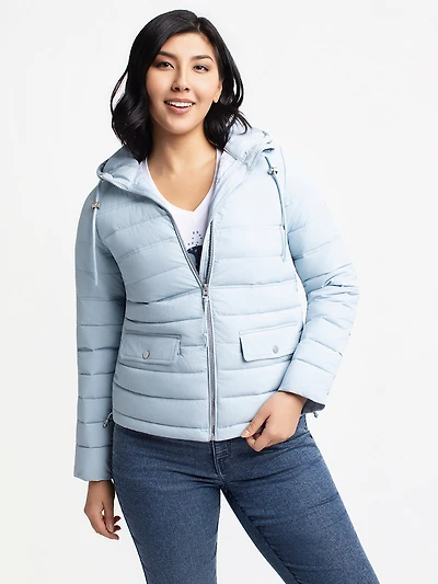 Manteau court semi-ajusté