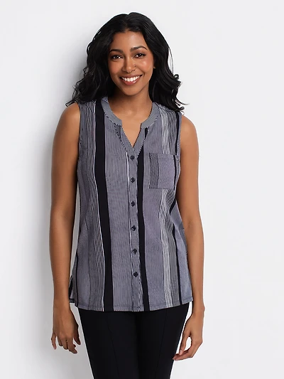 Tunique sans manches semi-ajustée