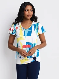 Short-sleeve semi-fitted t-shirt