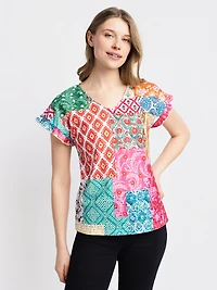 T-shirt semi-ajusté à manches courtes