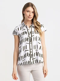 Blouse semi-ajustée à boutons