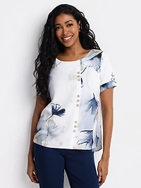 Blouse ample à manches courtes