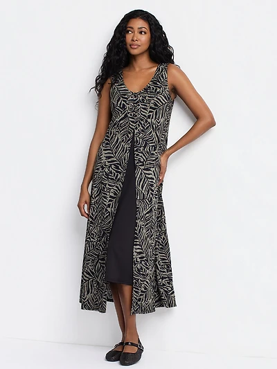 Robe maxi ligne A en tricot