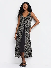 Robe maxi ligne A en tricot