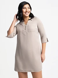 Flared midi dress