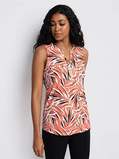 Tunique sans manches semi-ajustée