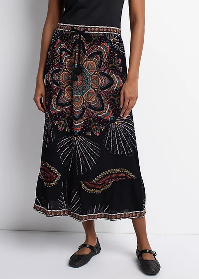 Maxi flared skirt