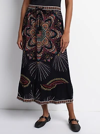 Maxi flared skirt