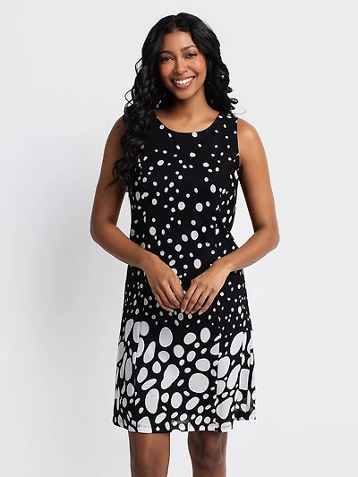 Flared midi knit dress