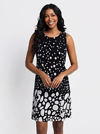 Flared midi knit dress