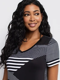 Robe maxi évasée en tricot