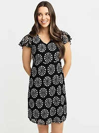 Robe midi ligne A en tricot