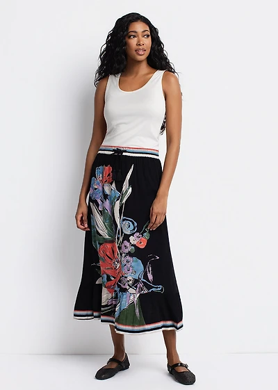 Maxi flared skirt