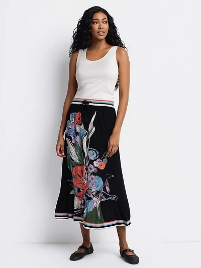 Maxi flared skirt