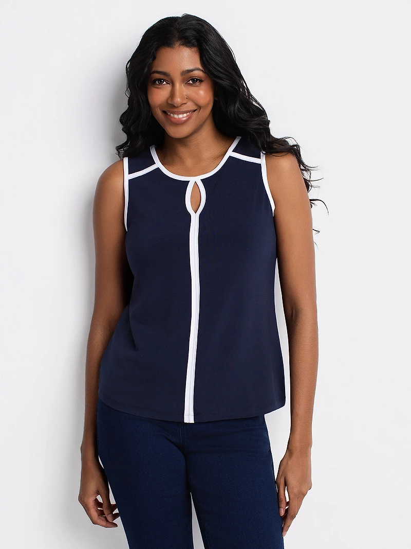 Semi-fitted tank top