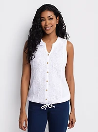 Semi-fitted tank top