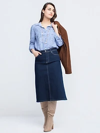 Jupe en denim ligne A