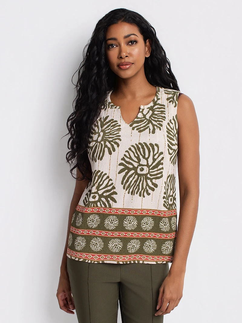 Semi-fitted tank top