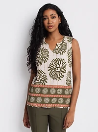 Semi-fitted tank top