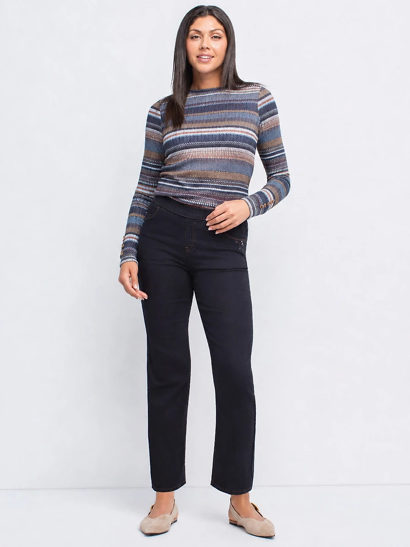 Pull-On 7/8 Denim Jeans - Petite