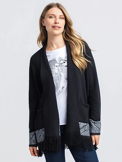 Cardigan en tricot ouvert