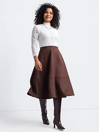 Jupe midi évasée