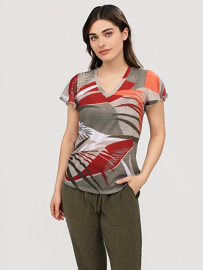 T-shirt semi-ajusté à manches courtes