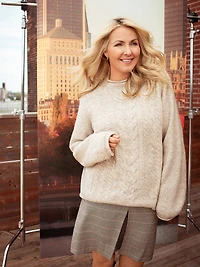 Chandail en tricot à maille câblée