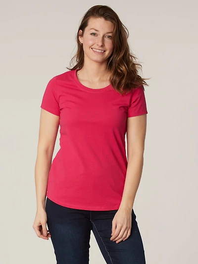 Short-sleeve semi-fitted t-shirt