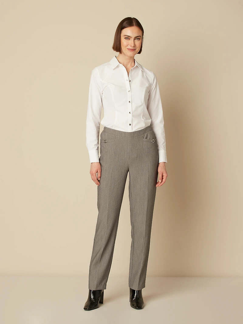 Pantalon habillé droit à enfiler - Petite
