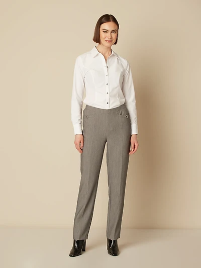 Pantalon habillé droit à enfiler - Petite