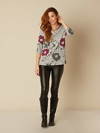 3/4-sleeve semi-fitted tunic
