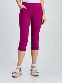 Skinny fitted pull-on capri