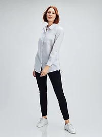 Long-sleeve tunic with buttons