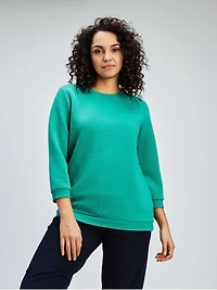 3/4-sleeve semi-fitted t-shirt