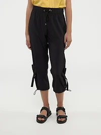 Wide-leg casual pull-on capri