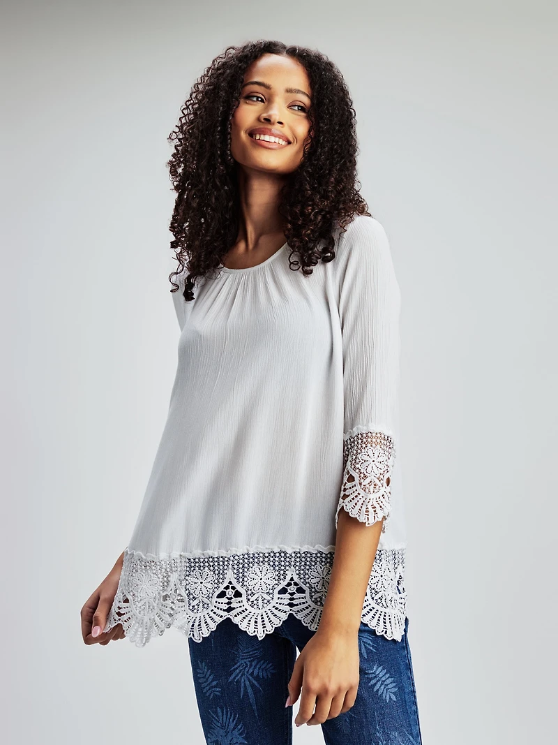 Tunique ample à manches 3/4