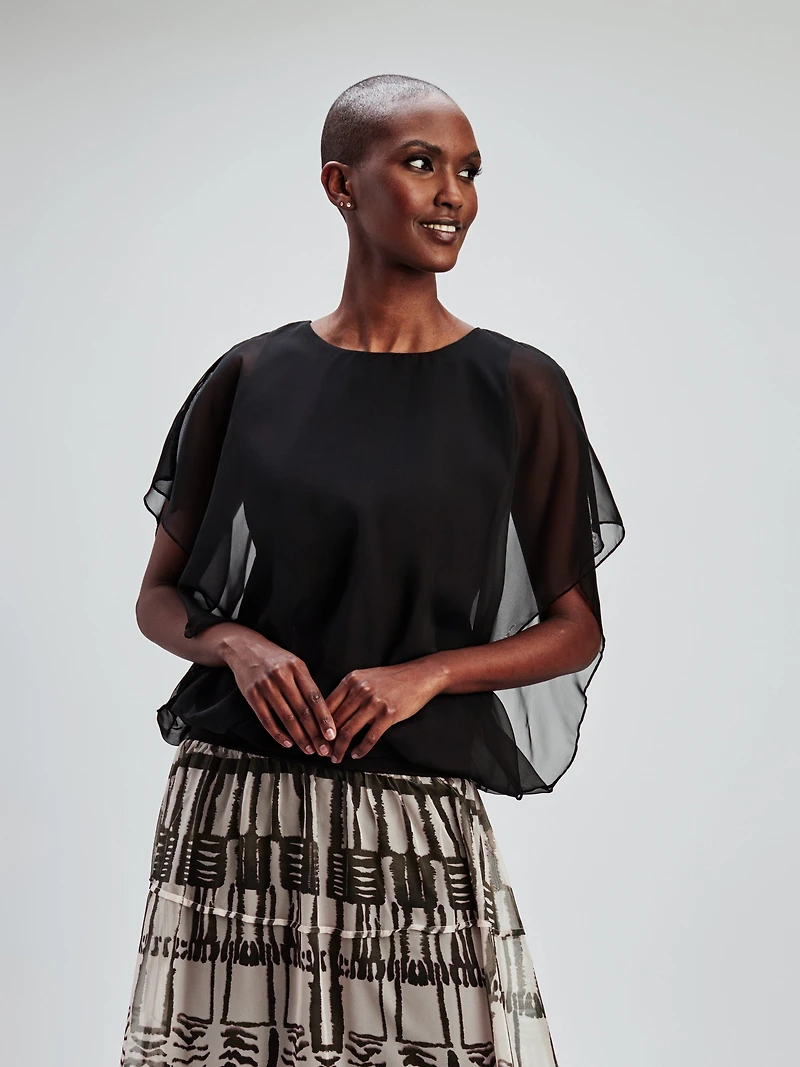 Blouse en chiffon