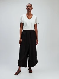 Pantalon évasé décontracté à enfiler