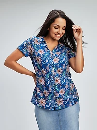 Blouse à manches courtes avec boutons